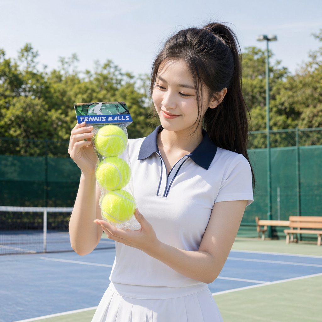 Yellow tennis training balls are standard competition-grade tennis balls that are durable and wear-resistant details Picture