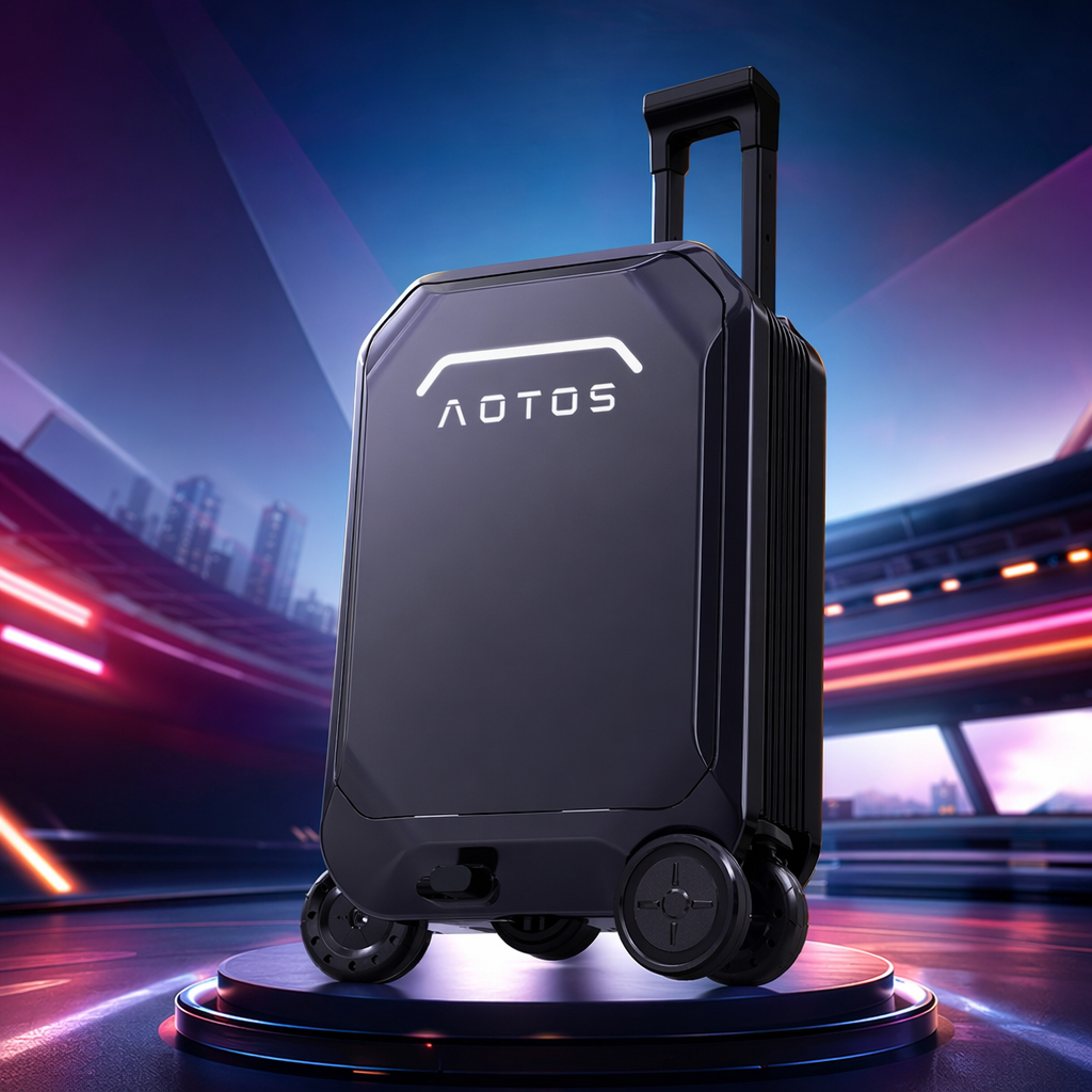 Black swivel wheel suitcase, 20-inch lightweight and durable travel case Specification image