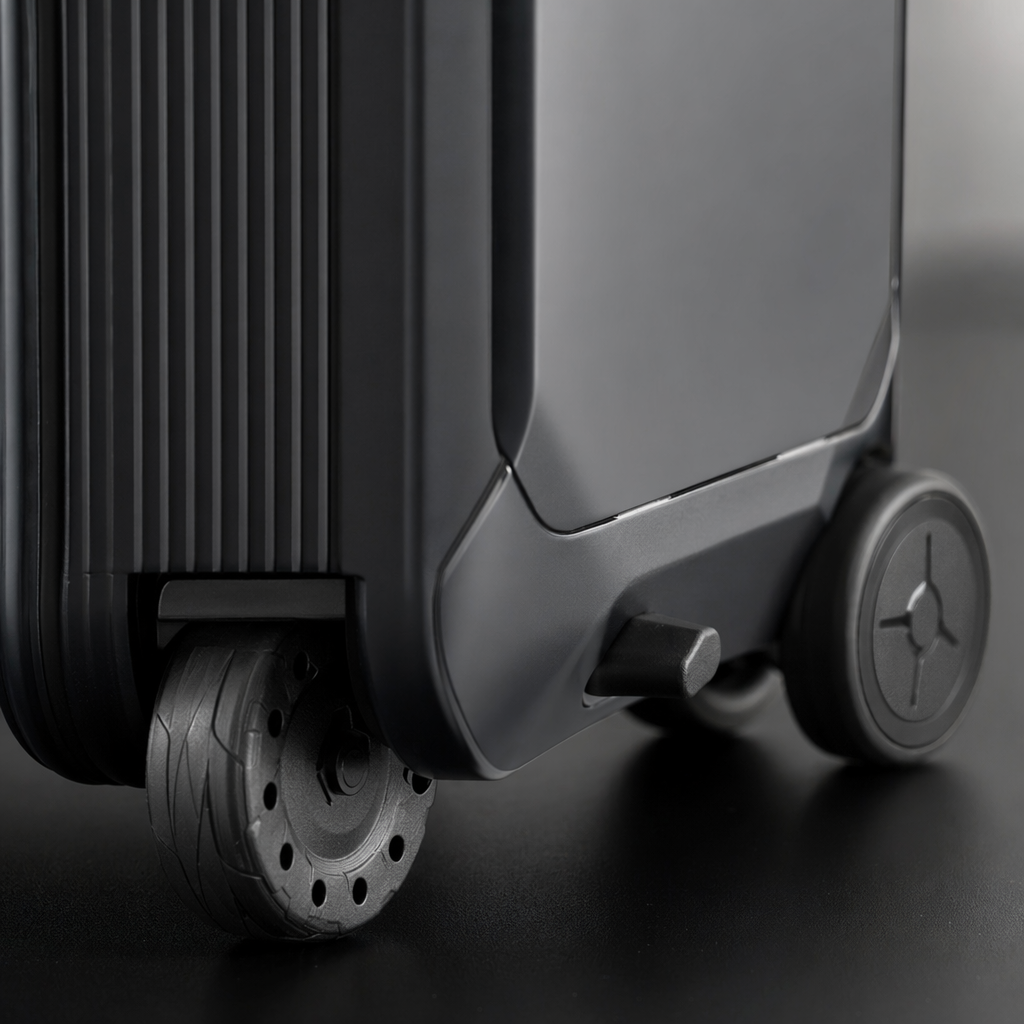 Black swivel wheel suitcase, 20-inch lightweight and durable travel case Application Scenario