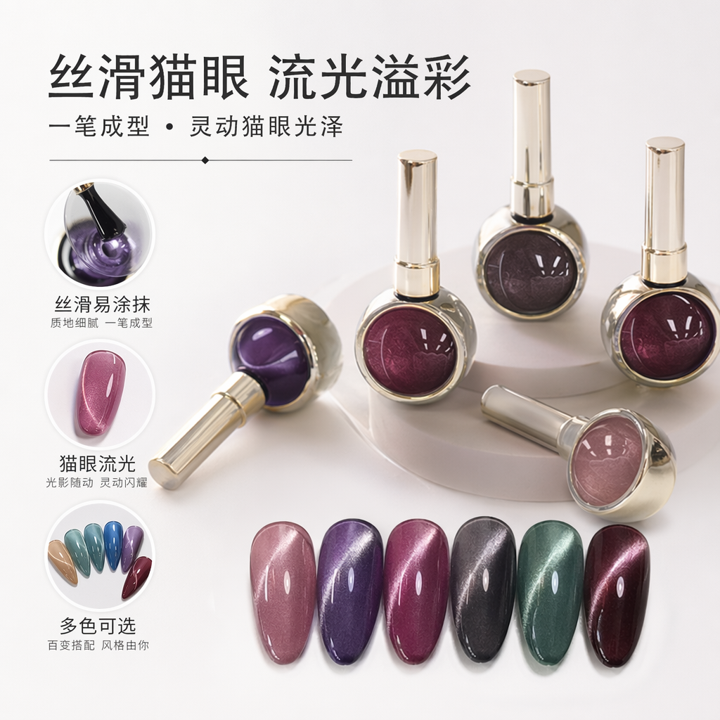 金色瓶身指甲油显色持久快干亮泽护甲