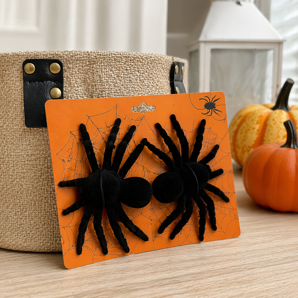 Black spider creative decorative items for home furnishings, unique and cool desktop decoration details Picture