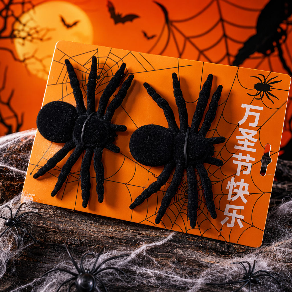 Black spider creative decorative items for home furnishings, unique and cool desktop decoration Specification image