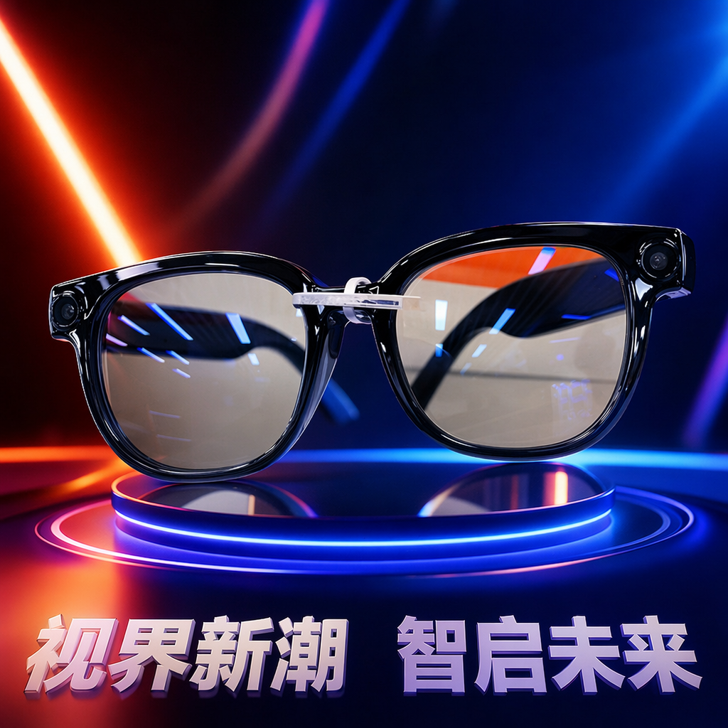 黑色智能眼镜 钛合金镜架 蓝牙通话续航30小时 Specification image