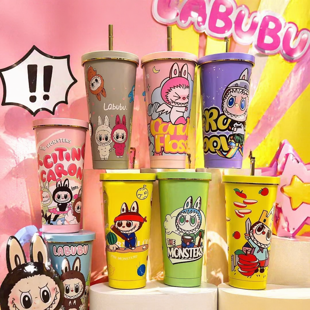 Color cartoon insulated cup 350ml stainless steel vacuum insulated children's water cup Specification image