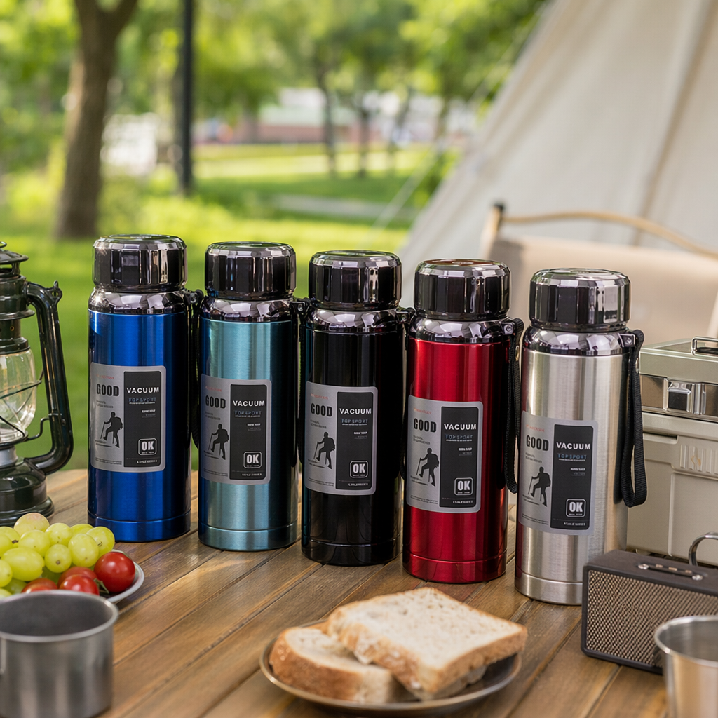 Five-color dazzling insulated cup 500ml large-capacity outdoor mountaineering and office water cup details Picture