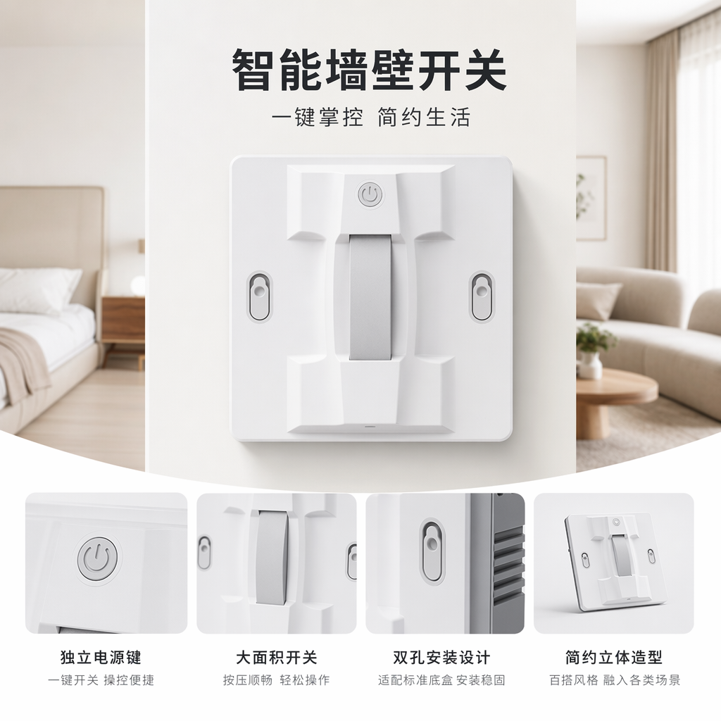 跨境新款擦窗机器人家用智能电动遥控方形擦玻璃神器擦窗户机器人擦玻璃电动擦窗机磁吸玻璃擦