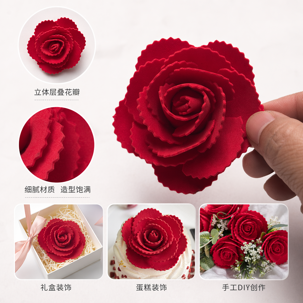 Red foam rose handicraft decorative item creative home gift