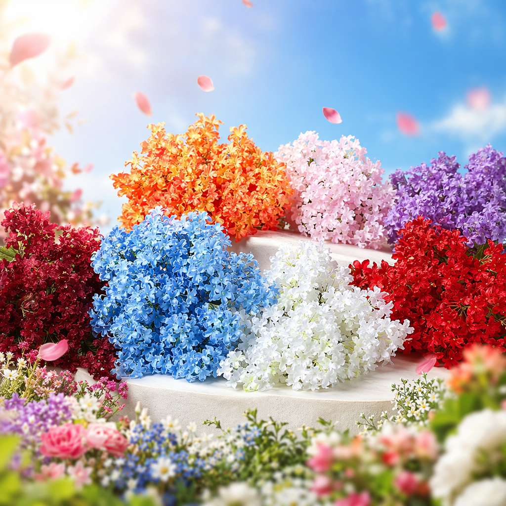 Colorful artificial flower bouquets, living room decorative items, wedding home flower arrangement art, artificial flower sets Specification image