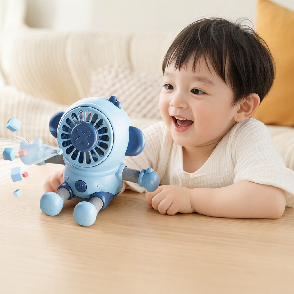 Menghou mobile phone telescopic desktop Mini Fan, portable mini handheld USB charging three-speed fan, cross-border gift details Picture