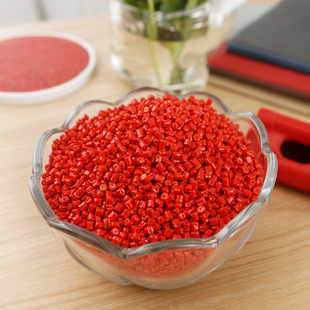 Red granular plastic raw material, general-purpose PP polypropylene granules, specially designed for industrial injection molding details Picture