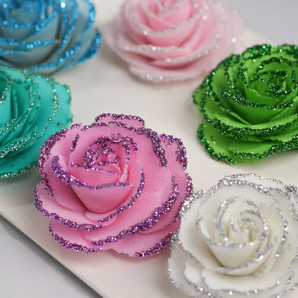 彩色亮片纸玫瑰花手工DIY装饰花束材料包 Application Scenario