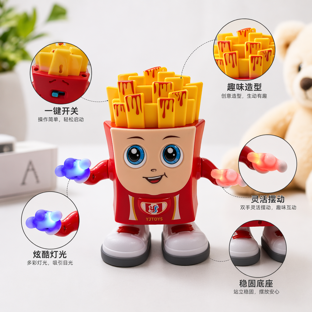 红色发光玩具人偶 节日派对装饰摆件 可爱夜光人形玩偶