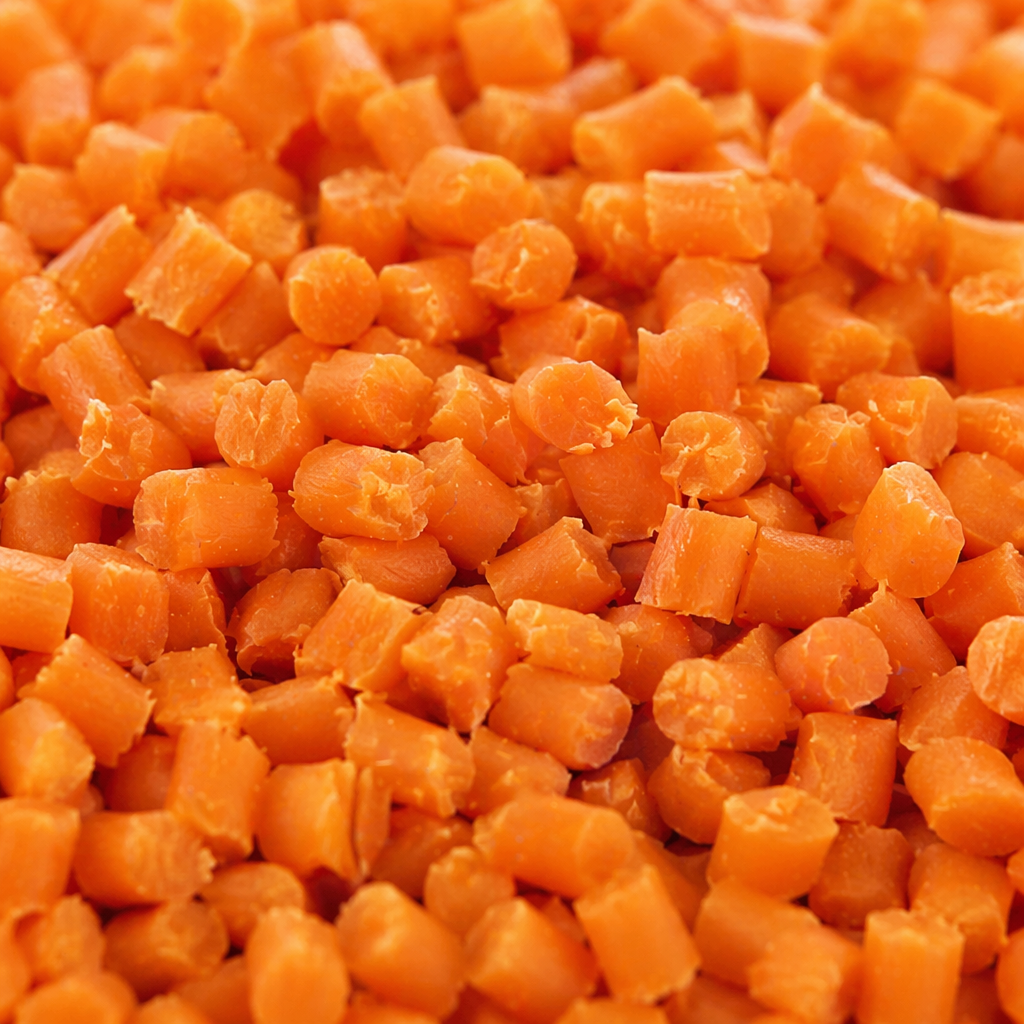 Orange granular plastic particles, general-purpose grade PP polypropylene raw material, 25kg per bag Application Scenario