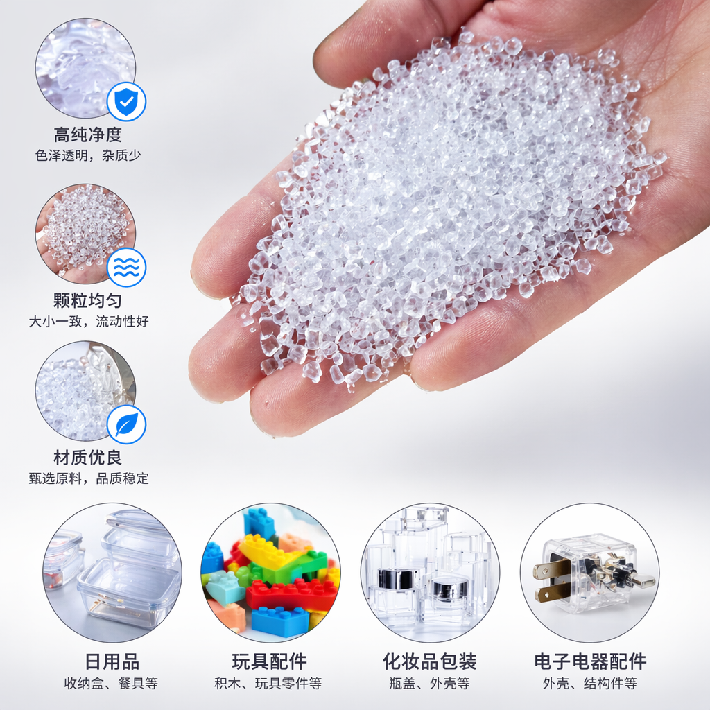 Transparent plastic granules, industrial-grade PPPE raw materials, environmentally friendly, non-toxic, general-purpose granules