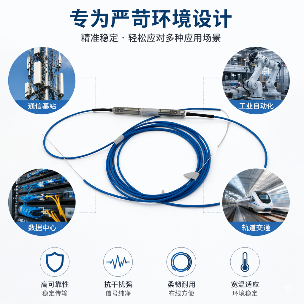 蓝色线缆传感器 工业级防水抗干扰信号传输线