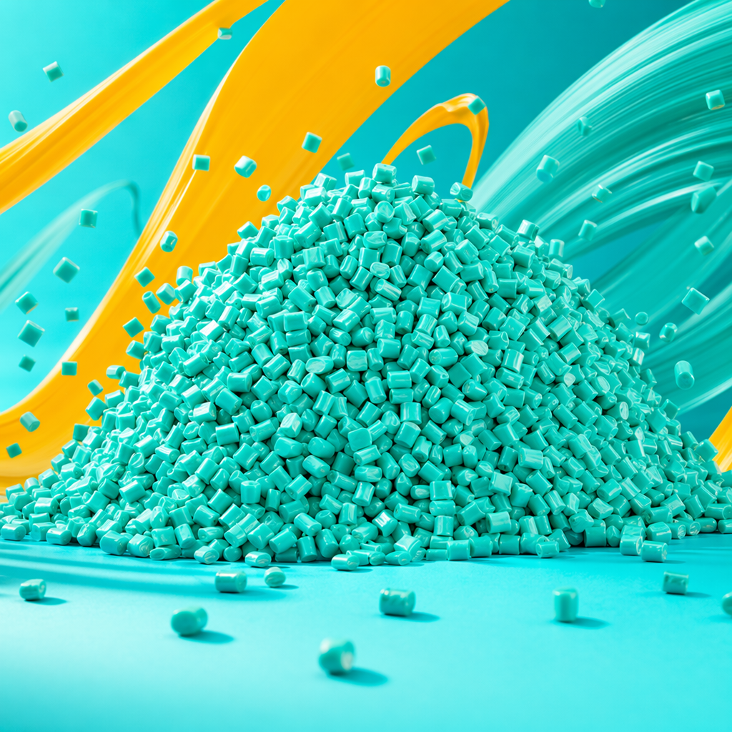 Greenish-blue plastic granules, industrial-grade PP polypropylene raw material, 25kg bags Specification image