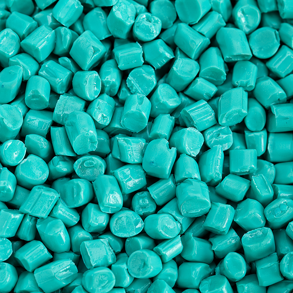 Greenish-blue plastic granules, industrial-grade PP polypropylene raw material, 25kg bags Application Scenario