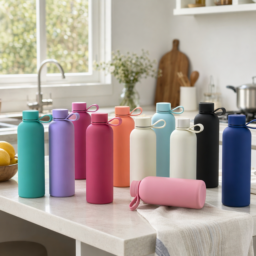 500ml colored insulated water cup with a frosted and anti-slip finish, an ideal choice for both office and study details Picture