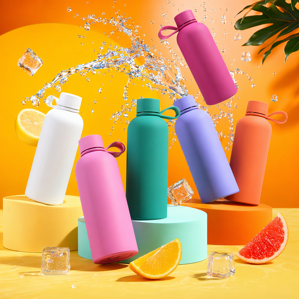 500ml colored insulated water cup with a frosted and anti-slip finish, an ideal choice for both office and study Specification image