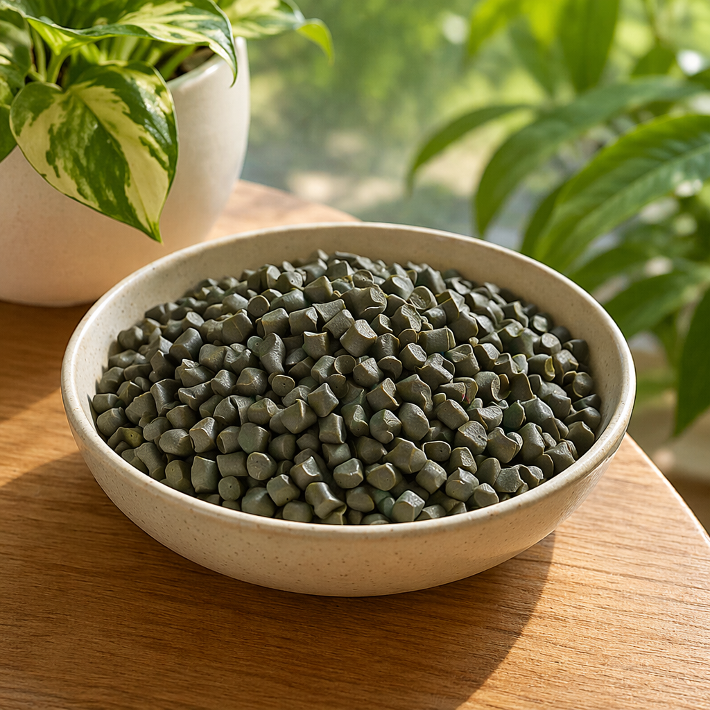 Grey granular plastic particles, industrial-grade PP polypropylene raw material, 25kg per bag details Picture