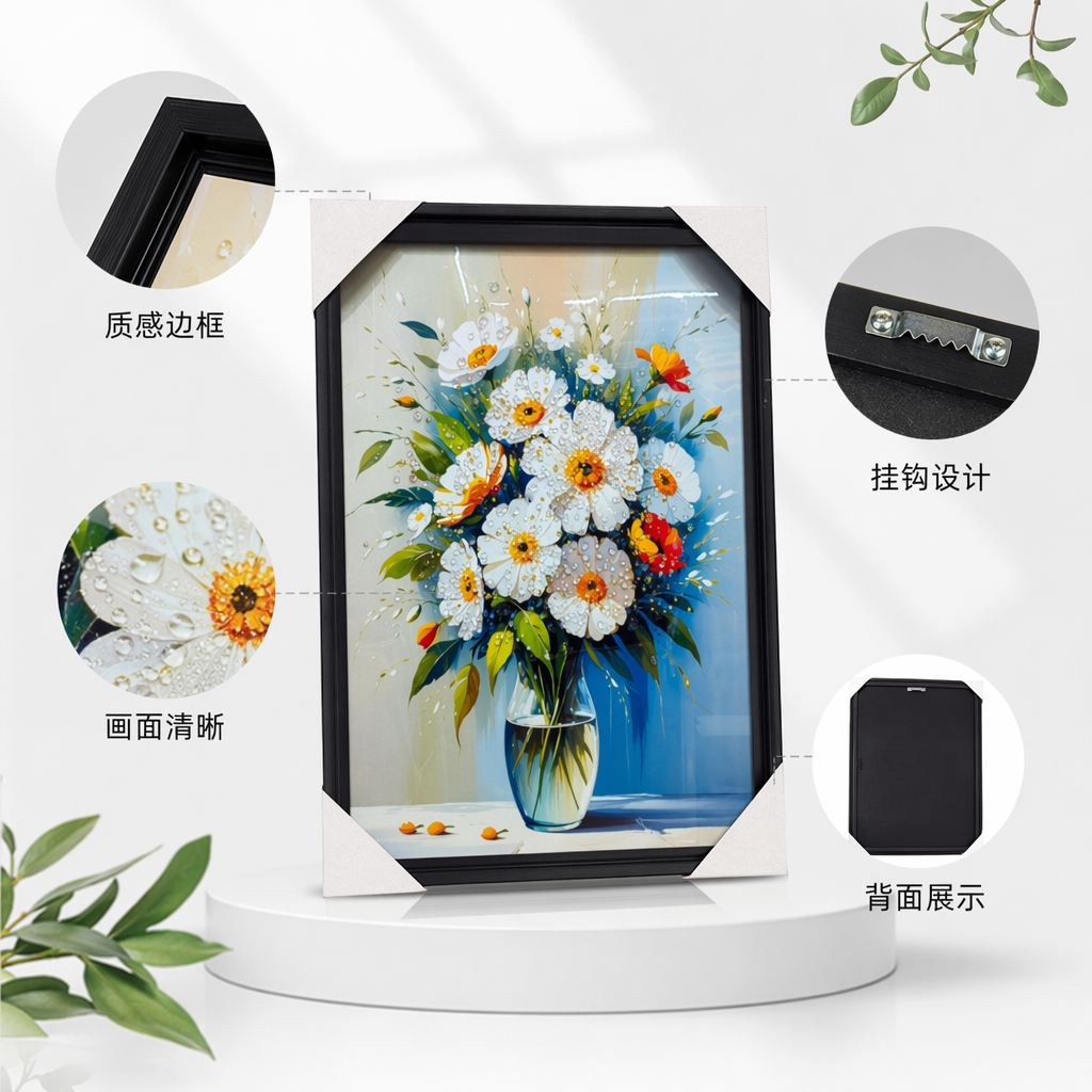 厂家直销厂家直销彩色花卉油画装饰画客厅卧室挂画艺术墙饰