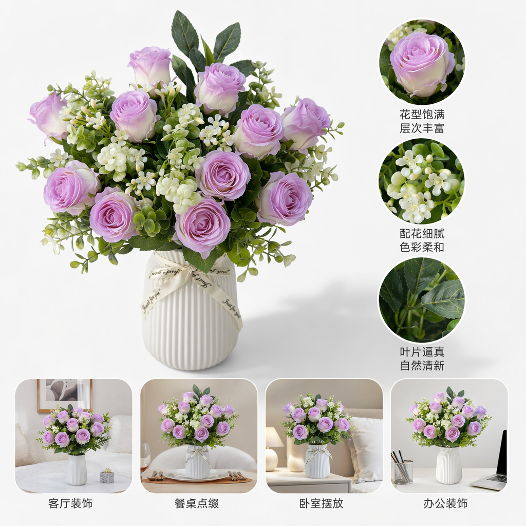 粉色玫瑰花束99朵情人节生日送女友鲜花包邮精美包装