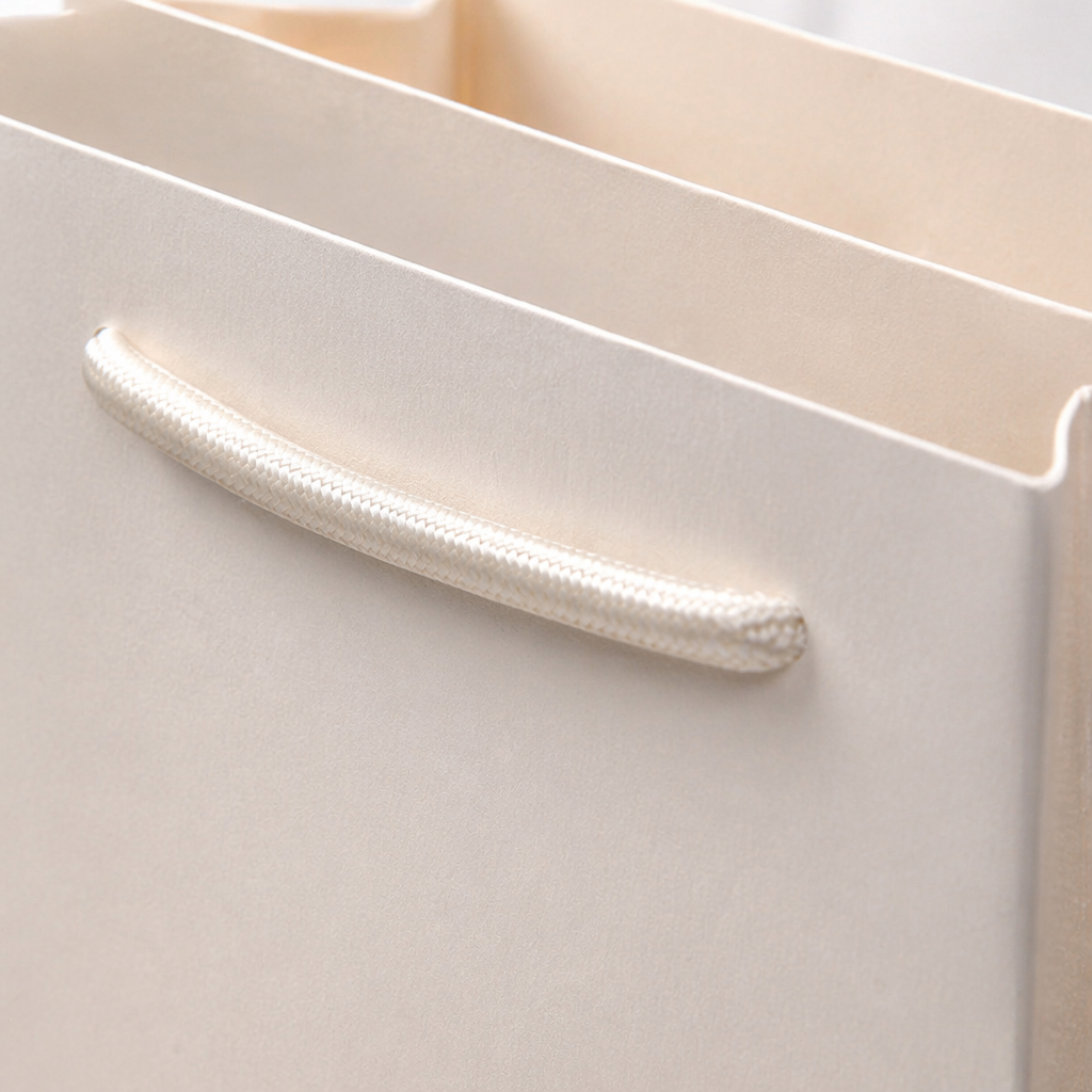 White paper bag, hand-held eco-friendly shopping bag, thickened kraft paper gift packaging bag Application Scenario