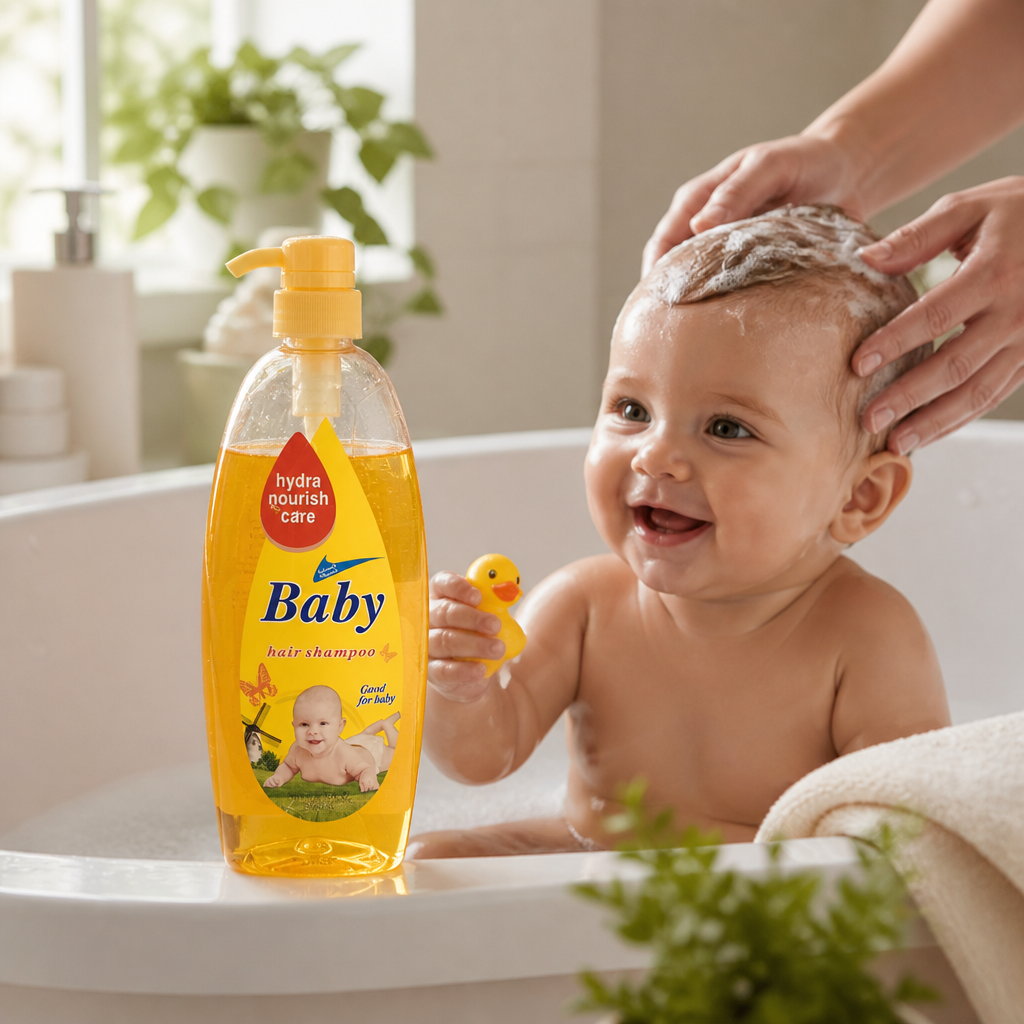 baby shampoo 宝宝洗发水500ml温和柔顺可带压泵产品图