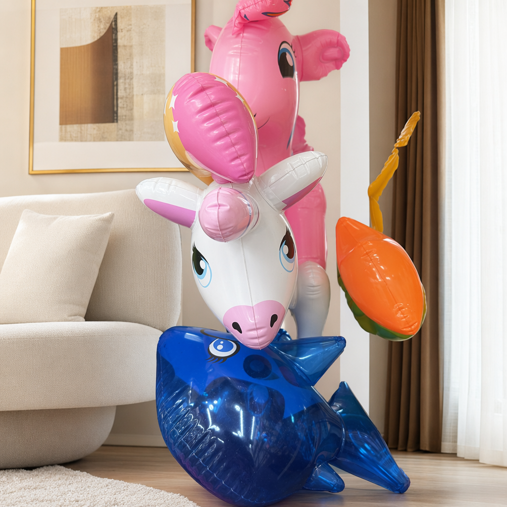 Colorful inflatable toys, children's outdoor party decoration, swimming pool floating fun Inflatable details Picture