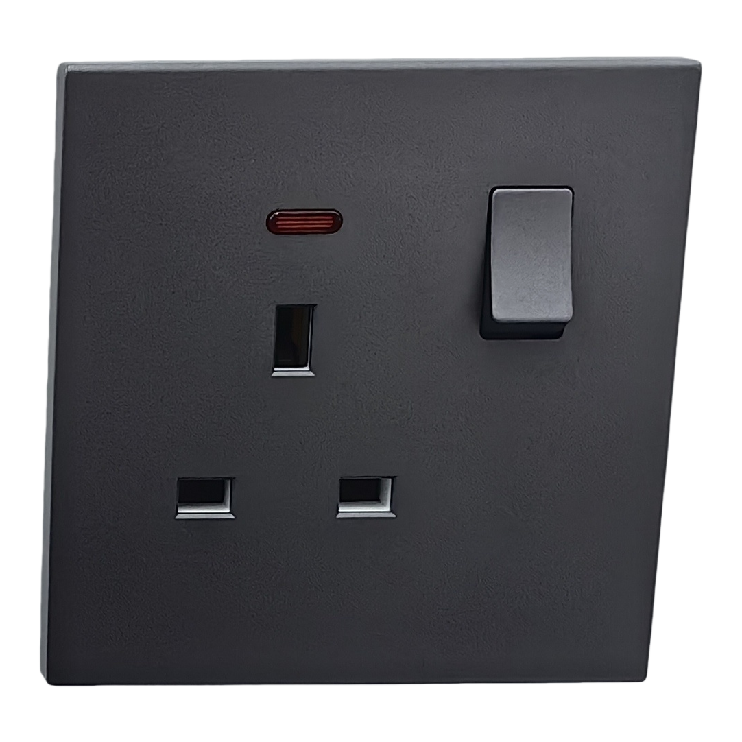 T6 grey and gold 13A wall socket, suitable for both home and office use Application Scenario