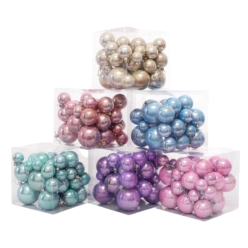 Colorful Christmas ball decorations Festive atmosphere hanging set Item Picture