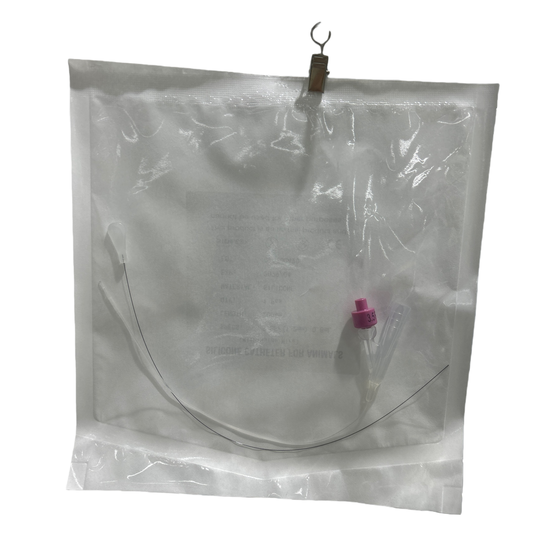 Transparent packaging bags with silicone tubes for medical-grade and food-grade sealing to prevent leakage Item Picture
