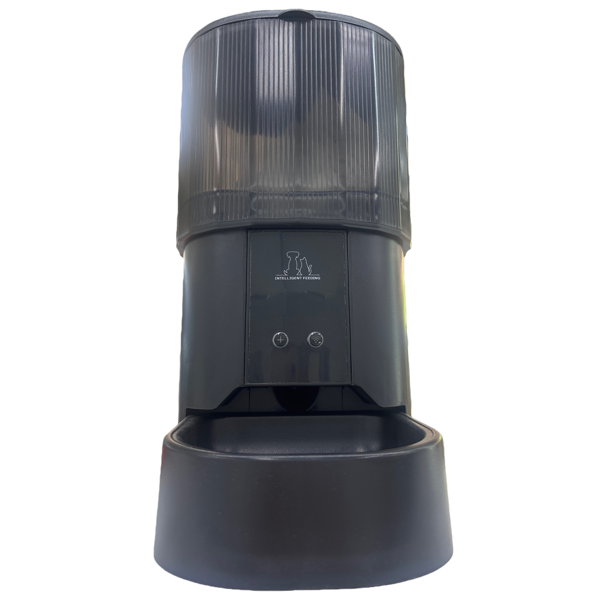 The black smart feeder is an automatic timed and quantified feeding device for pets, suitable for cats and dogs with wifi Item Picture