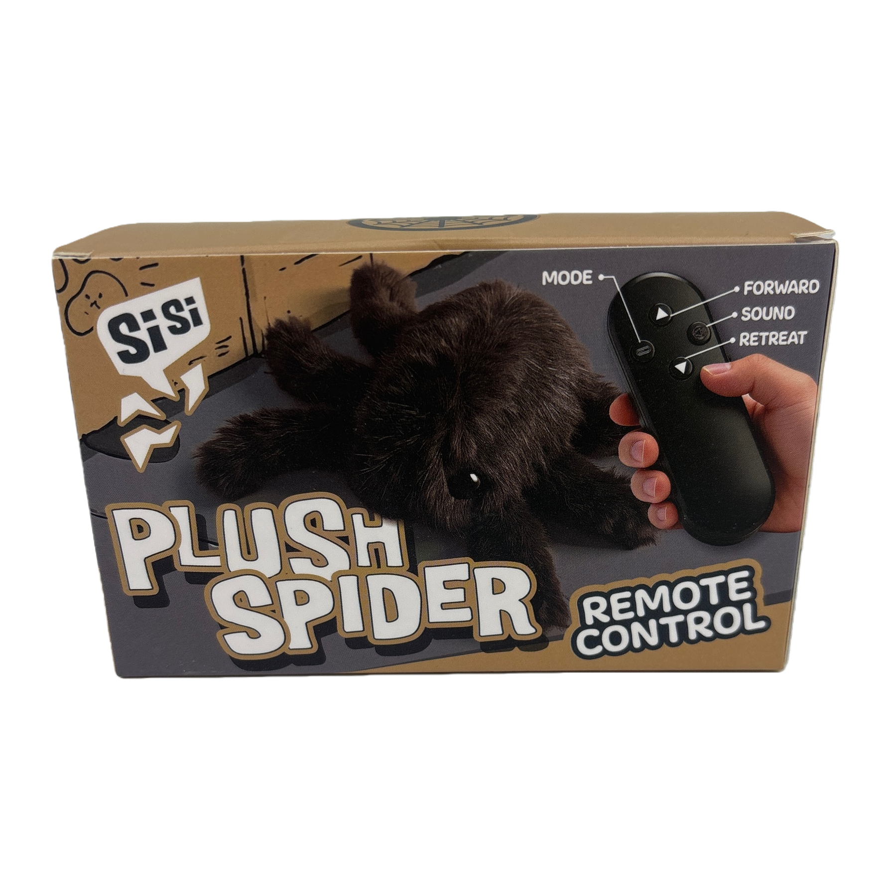 Brown plush spider pet toys, universal gardening pet supplies for cats and dogs Item Picture