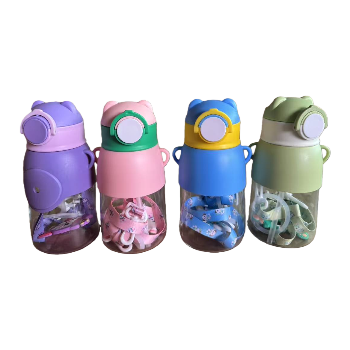 Color cartoon water cup, children's insulated cup 350ml, cute animal pattern, safe food-grade material Item Picture