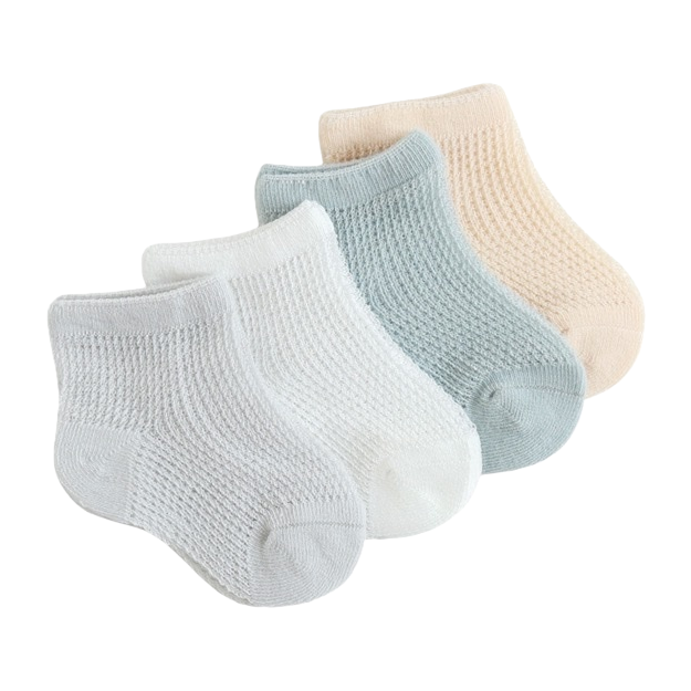 Light-colored knitted socks, pure cotton, comfortable and breathable mid-calf socks for women Item Picture