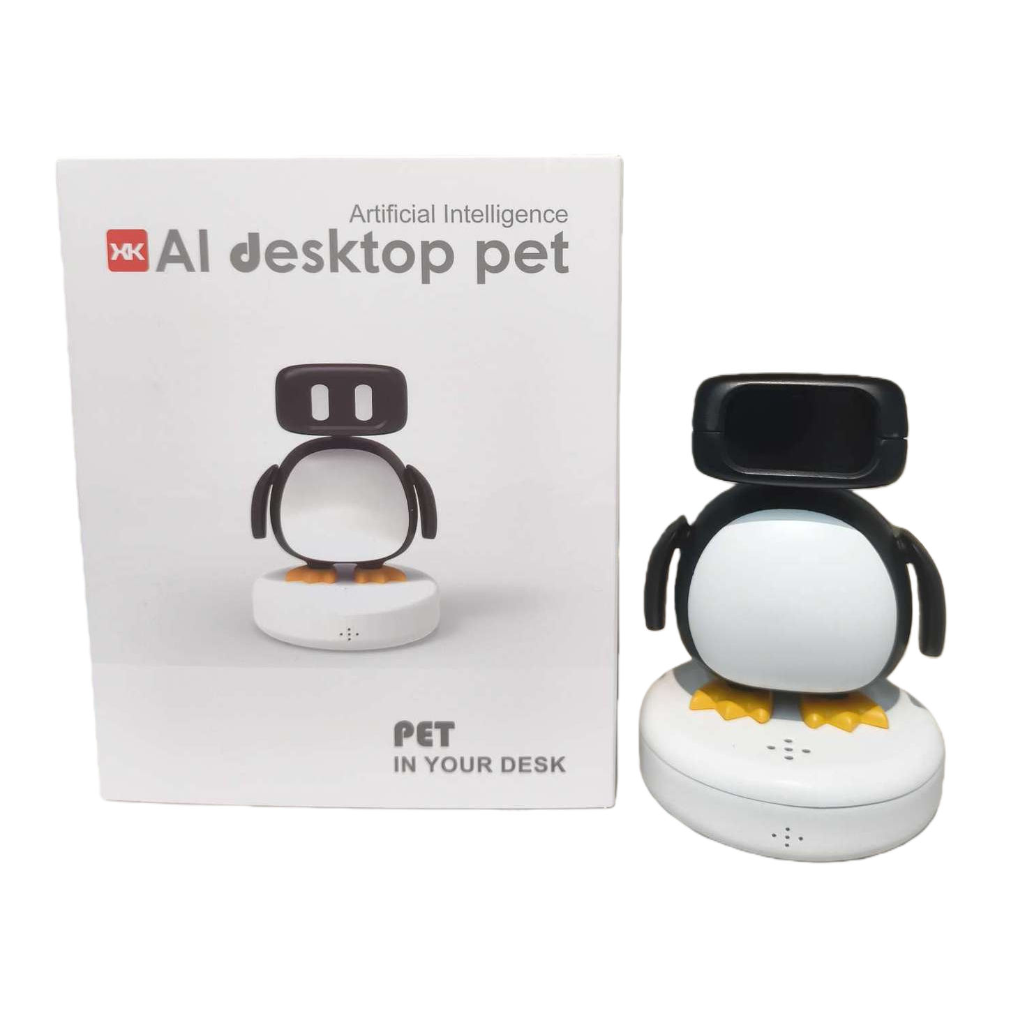 Black and white penguin-shaped AI desktop pet smart interactive cute pet office decoration Item Picture