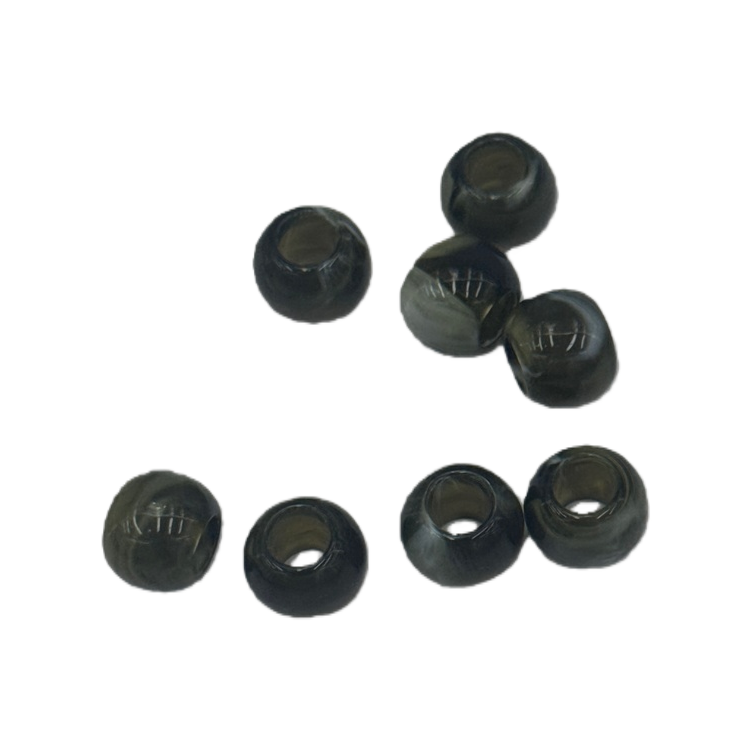 A simple and fashionable accessory with dark gray and black pattern bead bracelet and natural stone beads Item Picture