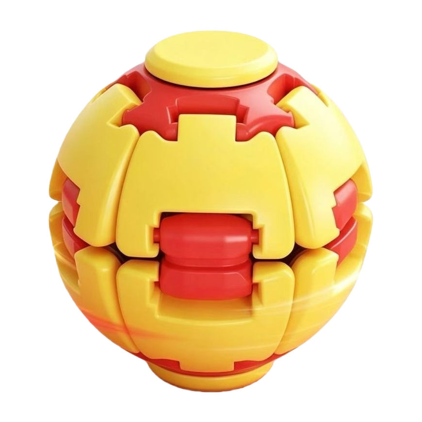 黄色红色拼接球体益智玩具 儿童早教动手动脑 Item Picture