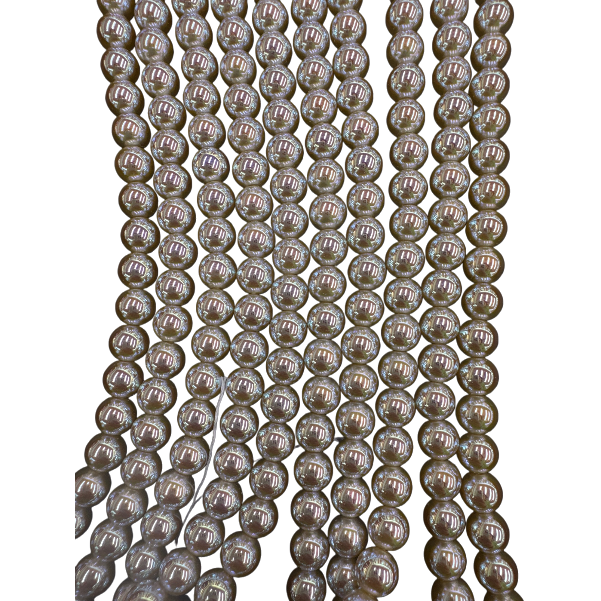 A golden pearl beaded hand-woven necklace is a fashionable and versatile accessory Item Picture