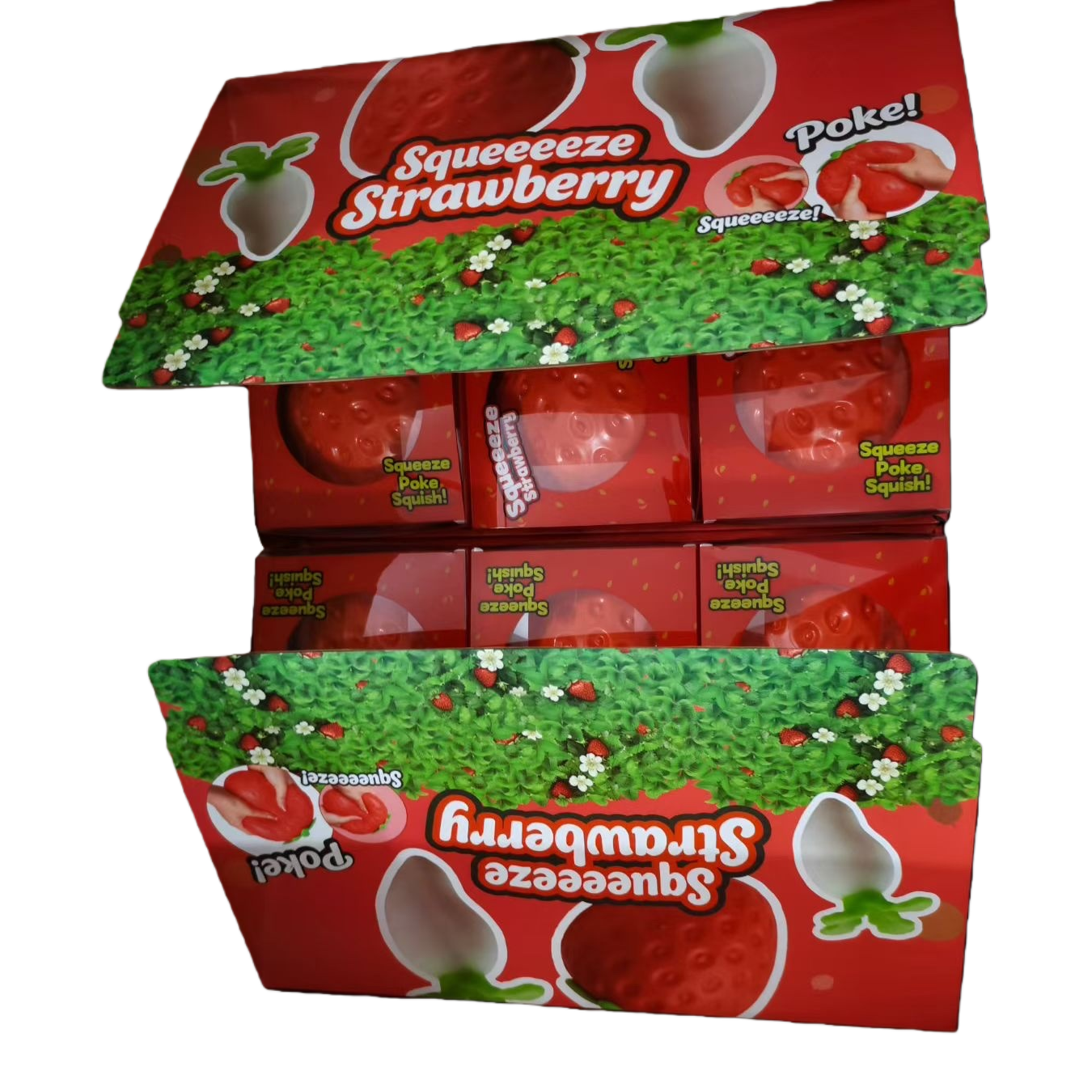 Red strawberry-themed toy packaging box, cute and girlish gift box, suitable for small toys Item Picture