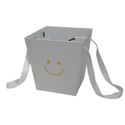 White smiling face gift box, thickened and firm paper art gift box, festival birthday gift Item Picture