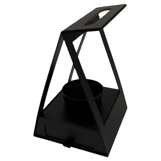 Black geometric-shaped display stand with a metallic texture, simple and modern home desktop storage stand Item Picture