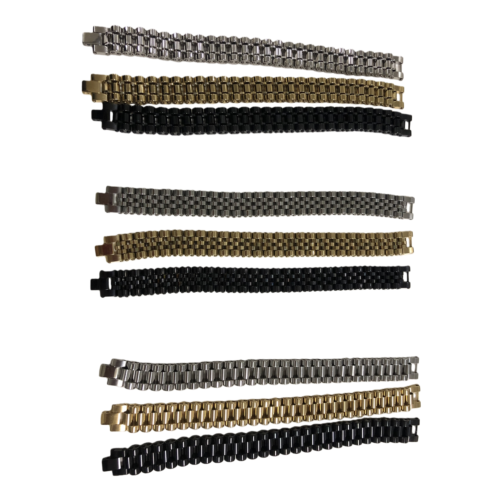 A simple and versatile titanium steel crystal handcrafted men's bracelet Item Picture
