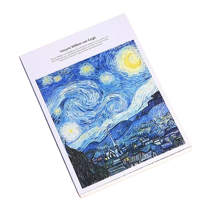 A simple and artistic notebook featuring Van Gogh's starry Night paintings Item Picture