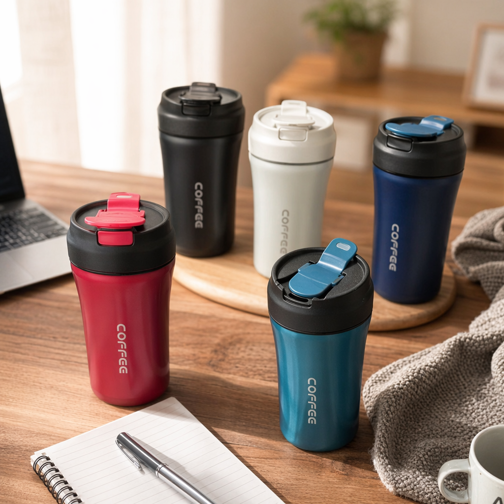 Five-color gradient insulated cup, 316 medical-grade stainless steel vacuum insulated office water cup details Picture