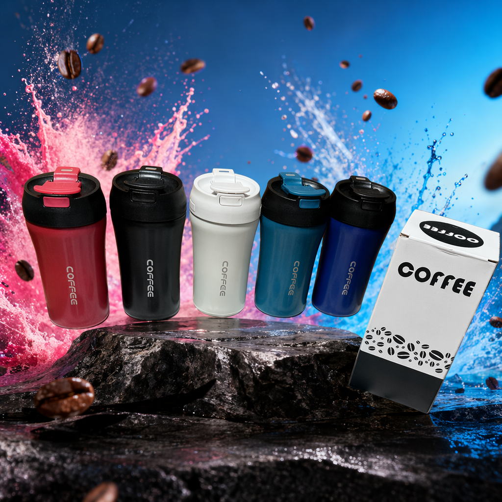 Five-color gradient insulated cup, 316 medical-grade stainless steel vacuum insulated office water cup Specification image