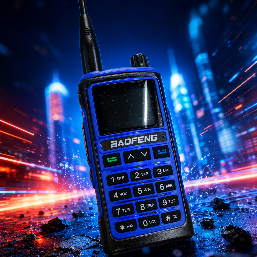Blue peak BF-UV17 blue radio radio, водонепроницаемый от падения и продолжительный полёт с ручной рацией Specification image