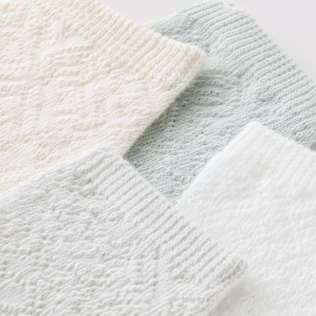 Four pairs of light-colored checkered socks made of pure cotton, sweat-absorbing and breathable, for both men and women Application Scenario