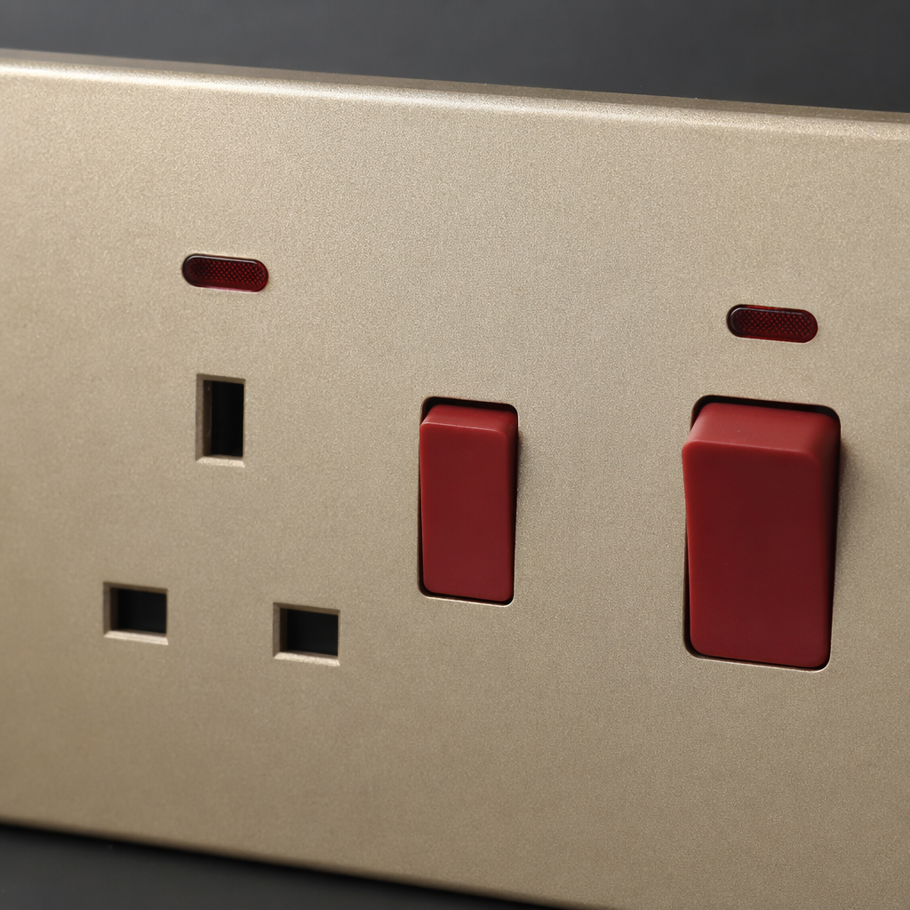 T6 golden kitchen switch, red switch, household safety protection wall socket outlet Application Scenario